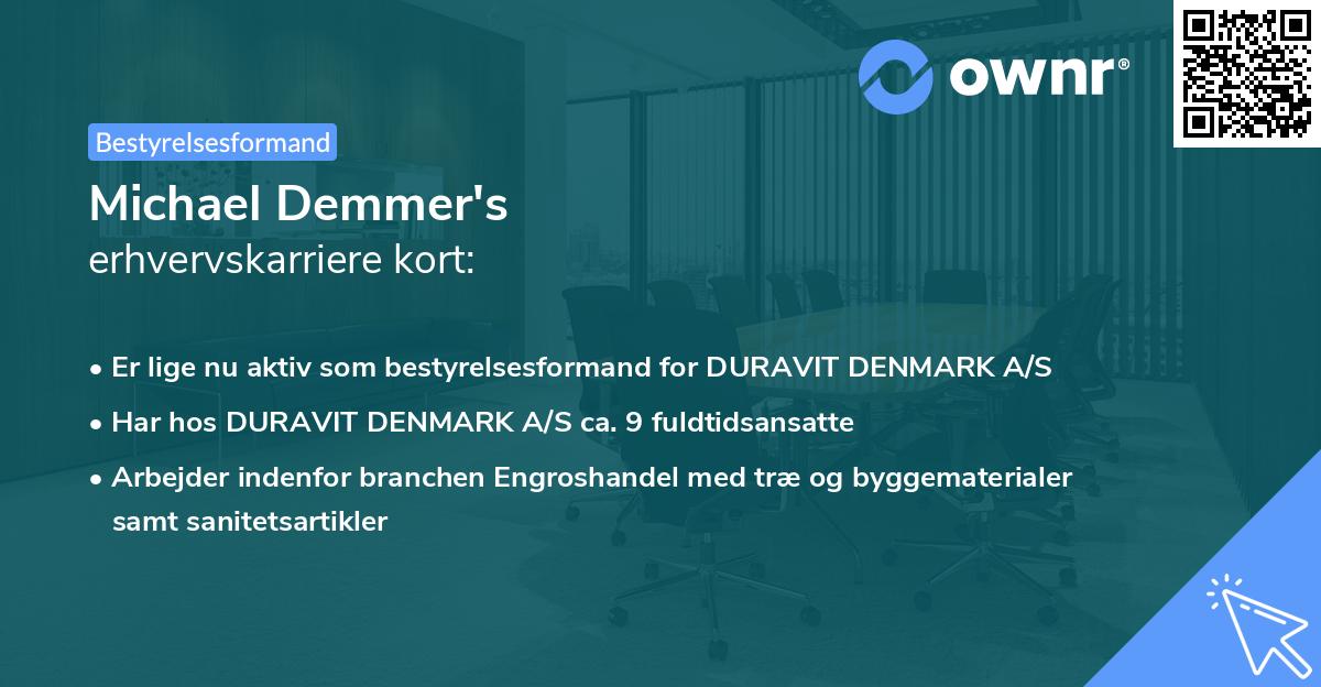 Michael Demmer's erhvervskarriere kort