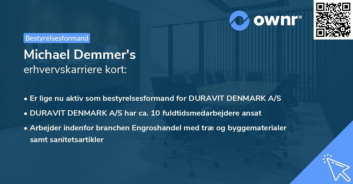 Michael Demmer's erhvervskarriere kort
