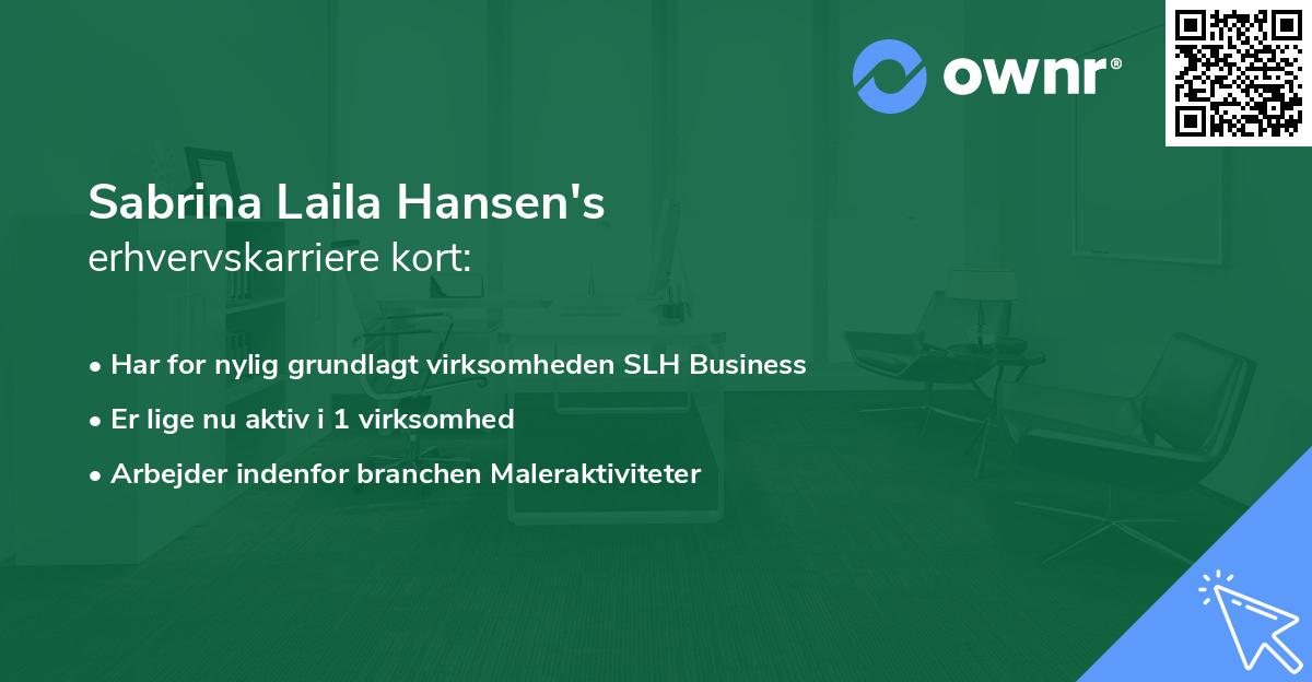 Sabrina Laila Hansen's erhvervskarriere kort
