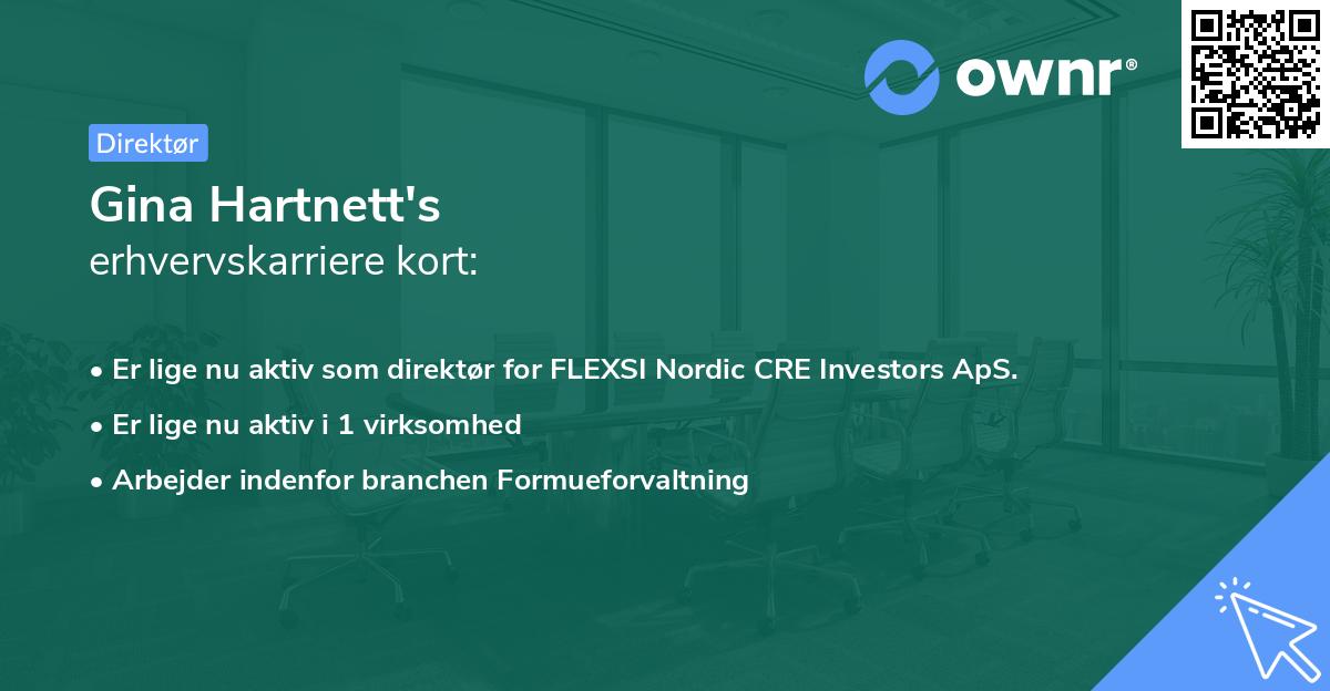 Gina Hartnett's erhvervskarriere kort