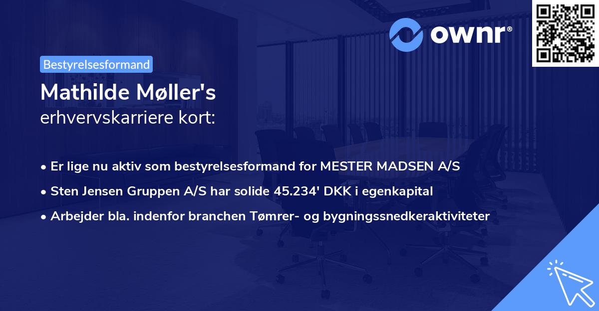 Mathilde Møller's erhvervskarriere kort