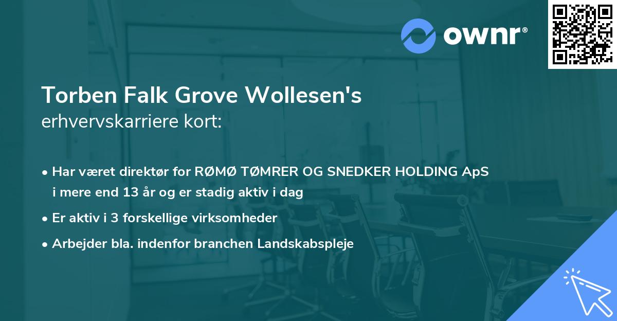 Torben Falk Grove Wollesen's erhvervskarriere kort