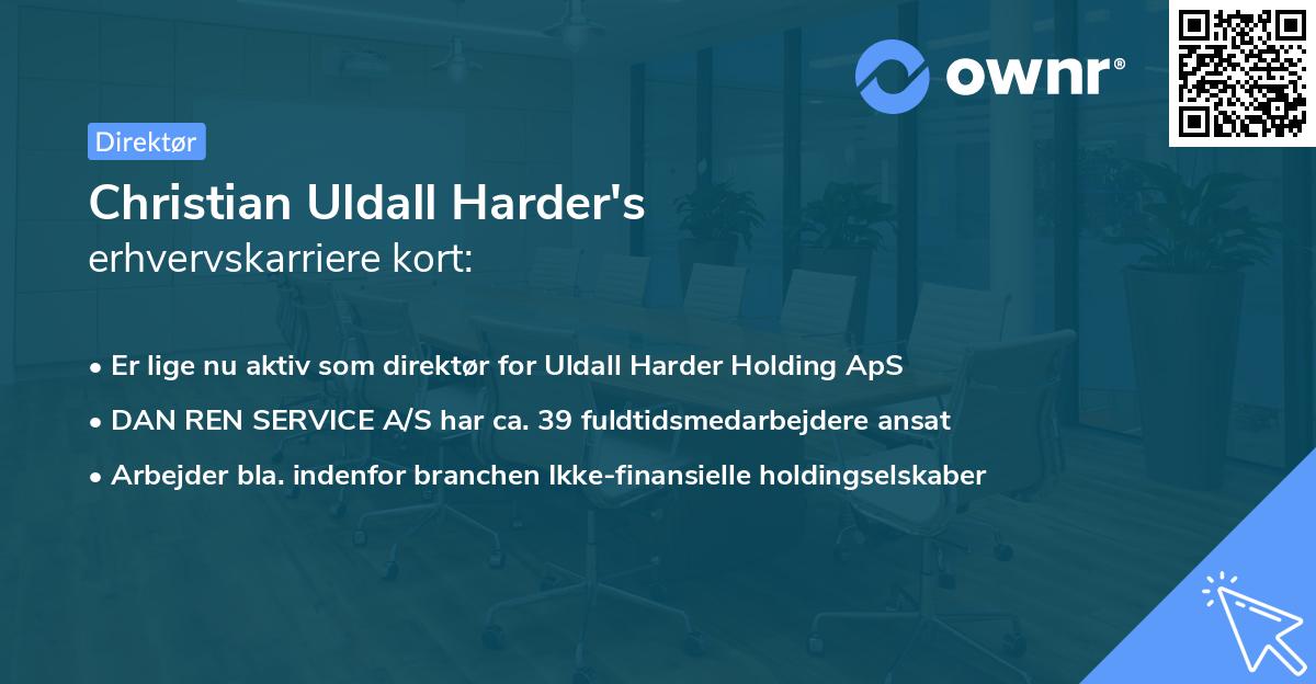 Christian Uldall Harder's erhvervskarriere kort