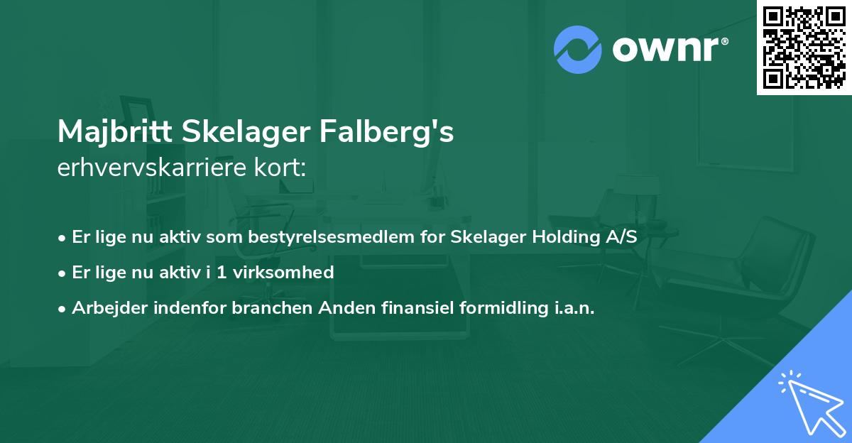 Majbritt Skelager Falberg's erhvervskarriere kort