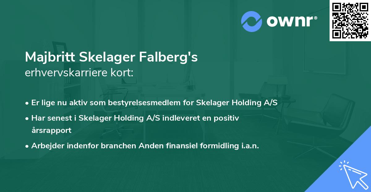 Majbritt Skelager Falberg's erhvervskarriere kort