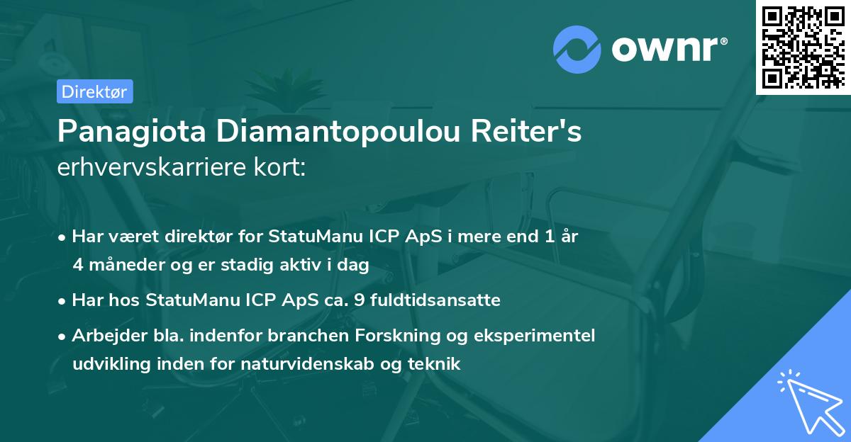 Panagiota Diamantopoulou Reiter's erhvervskarriere kort