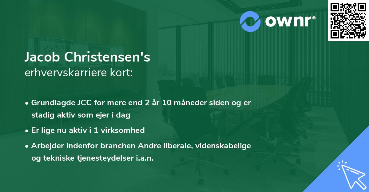 Jacob Christensen's erhvervskarriere kort