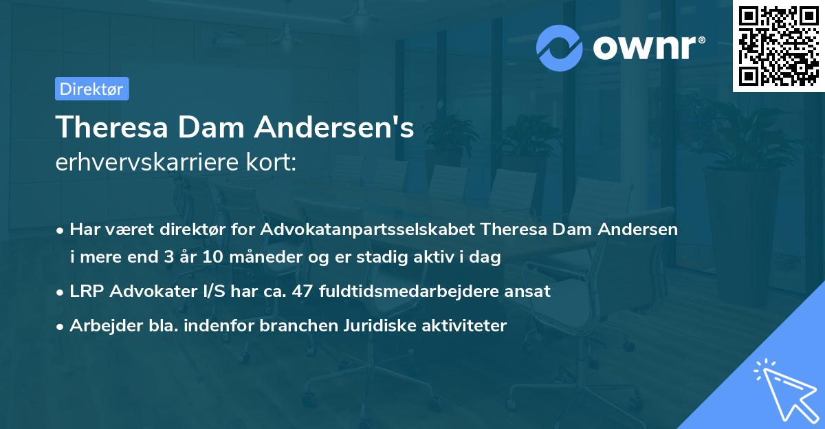 Theresa Dam Andersen's erhvervskarriere kort