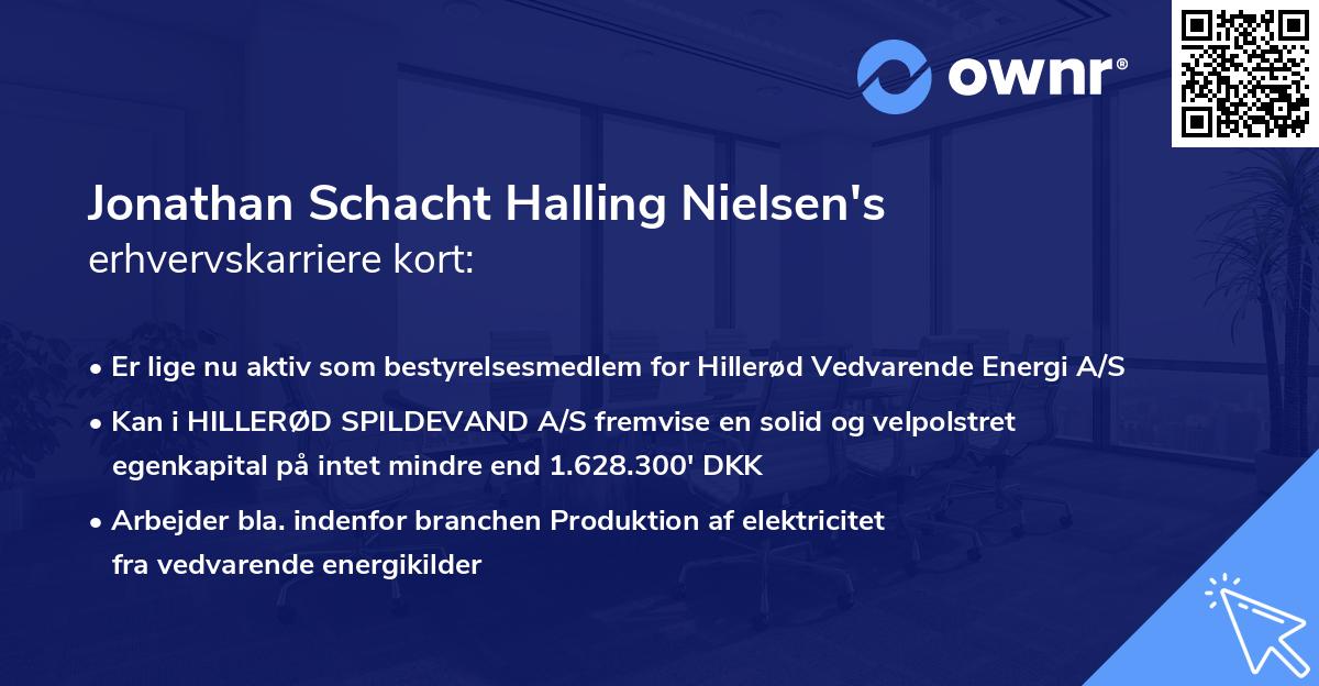Jonathan Schacht Halling Nielsen's erhvervskarriere kort