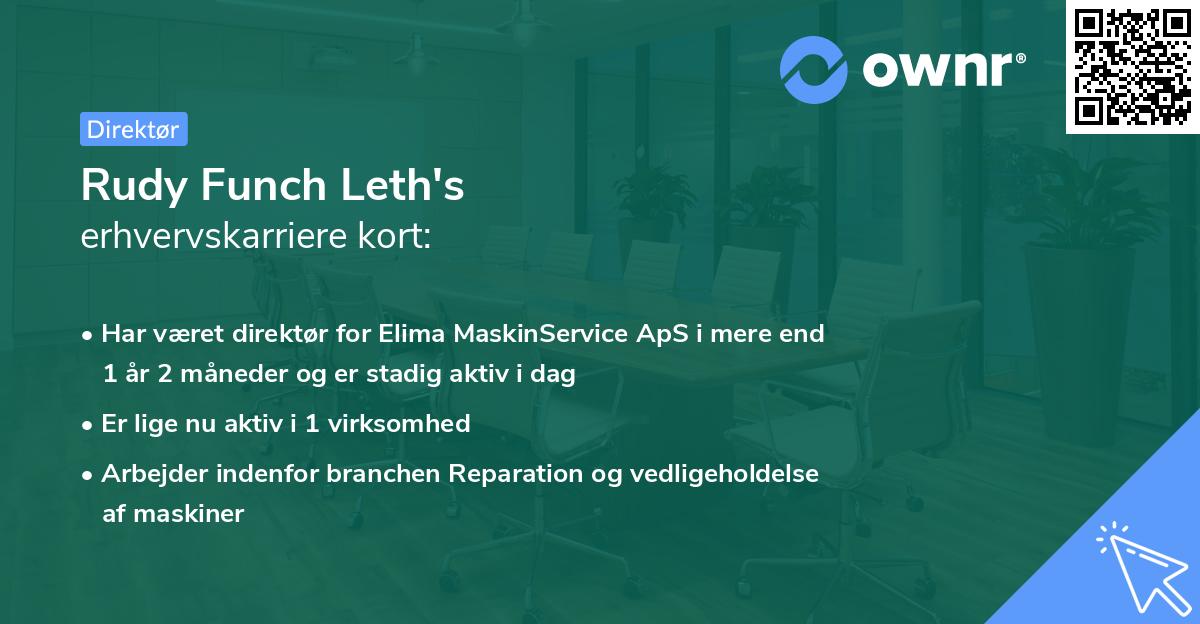 Rudy Funch Leth's erhvervskarriere kort