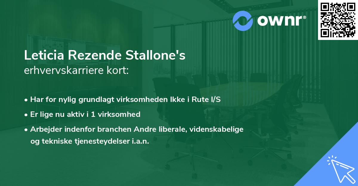 Leticia Rezende Stallone's erhvervskarriere kort