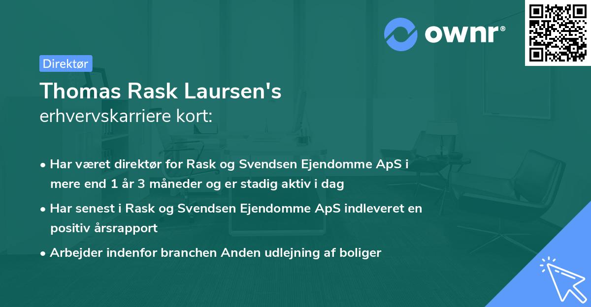 Thomas Rask Laursen's erhvervskarriere kort
