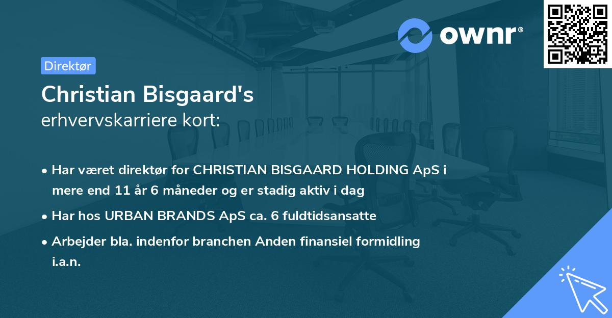 Christian Bisgaard's erhvervskarriere kort