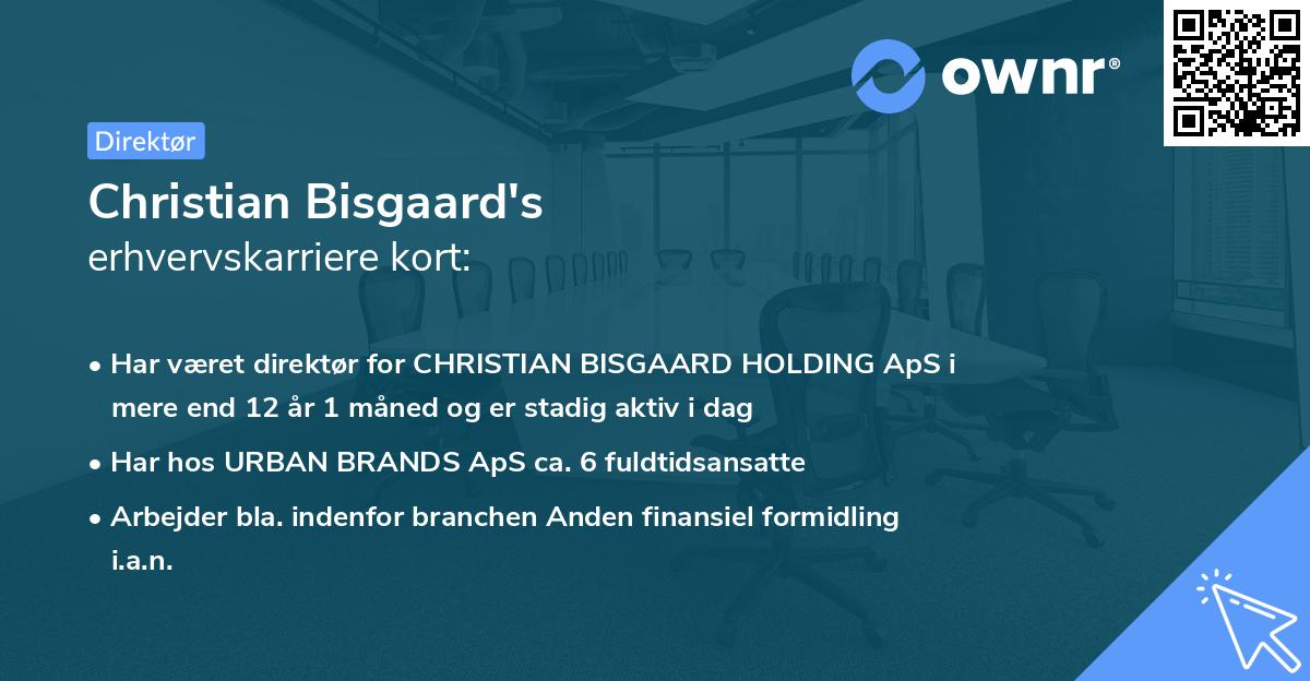 Christian Bisgaard's erhvervskarriere kort