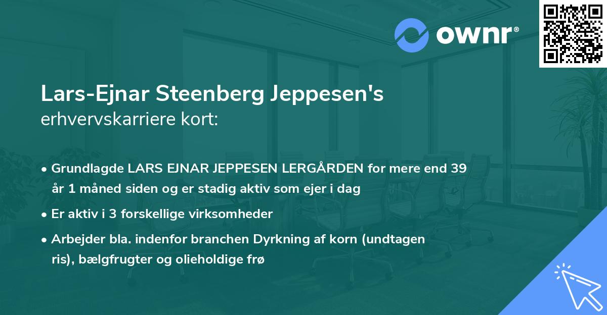 Lars-Ejnar Steenberg Jeppesen's erhvervskarriere kort