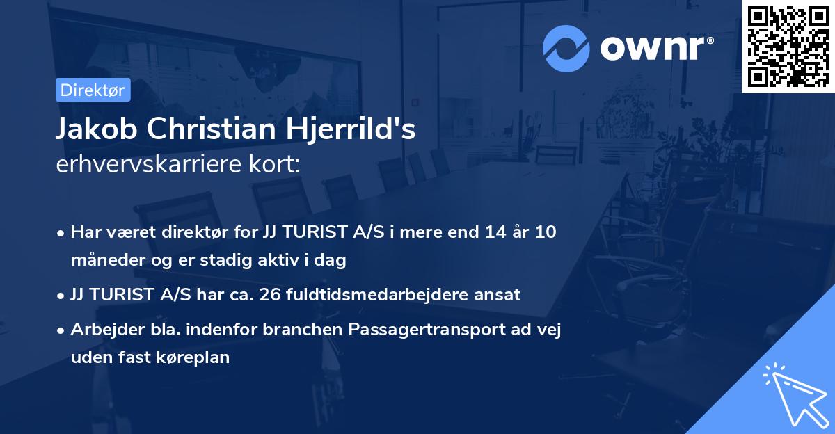 Jakob Christian Hjerrild's erhvervskarriere kort