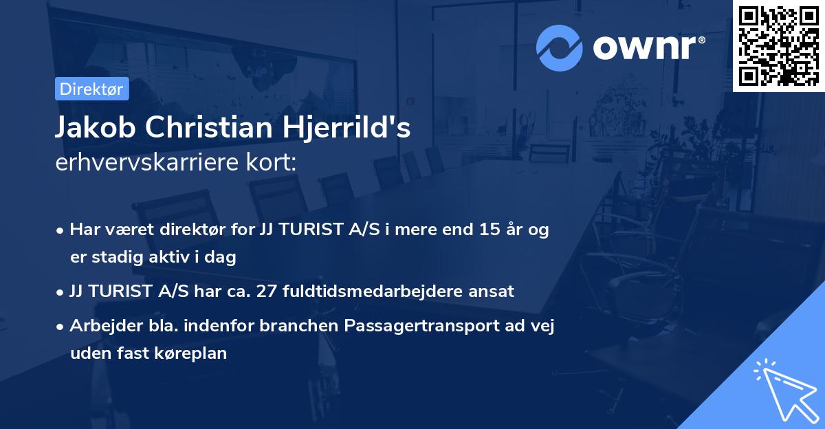 Jakob Christian Hjerrild's erhvervskarriere kort