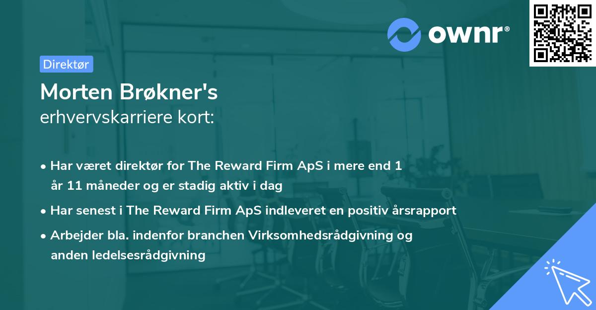 Morten Brøkner's erhvervskarriere kort