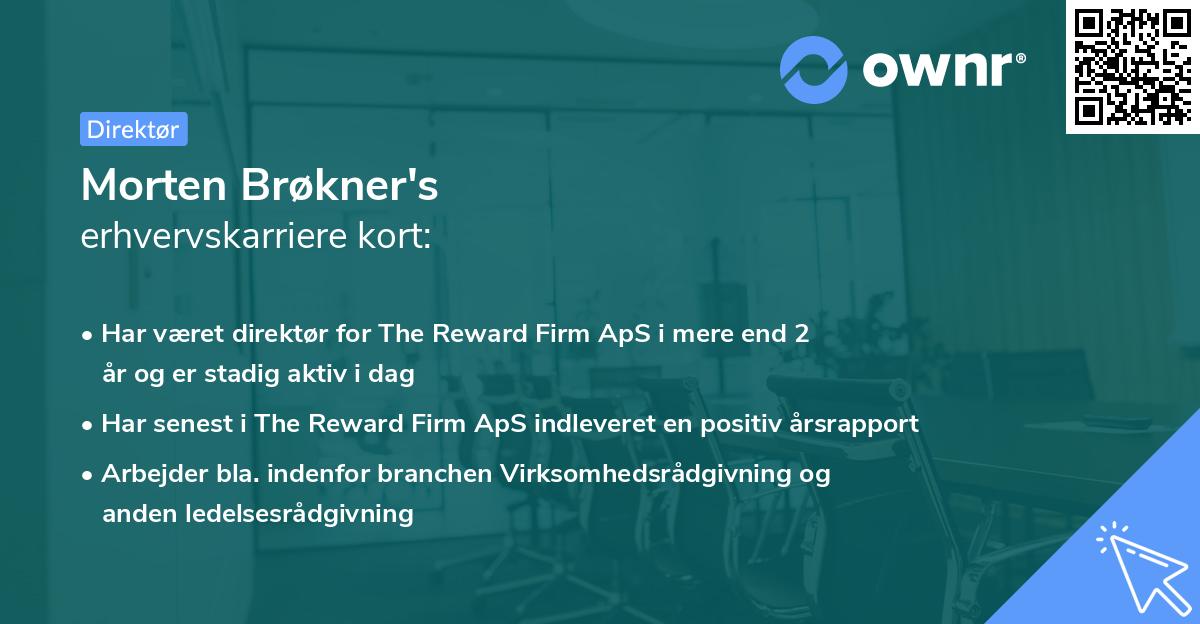 Morten Brøkner's erhvervskarriere kort