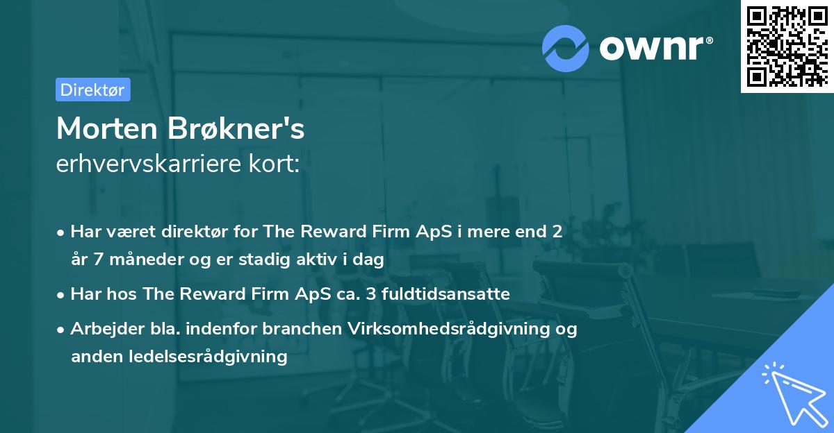 Morten Brøkner's erhvervskarriere kort