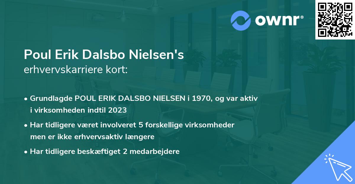 Poul Erik Dalsbo Nielsen's erhvervskarriere kort