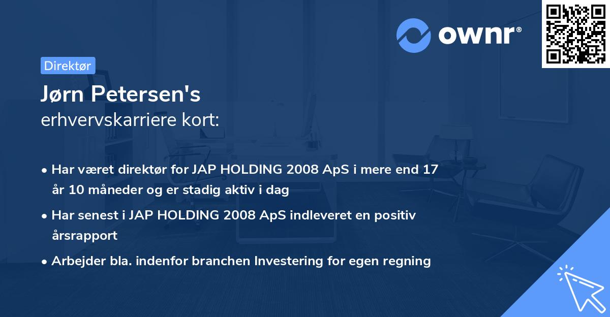 Jørn Petersen's erhvervskarriere kort