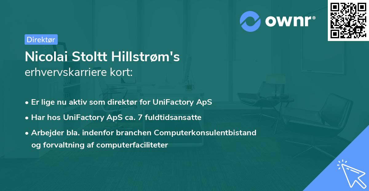 Nicolai Stoltt Hillstrøm's erhvervskarriere kort