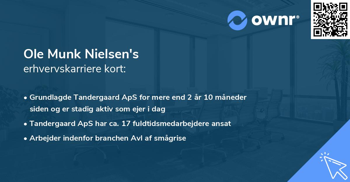 Ole Munk Nielsen's erhvervskarriere kort