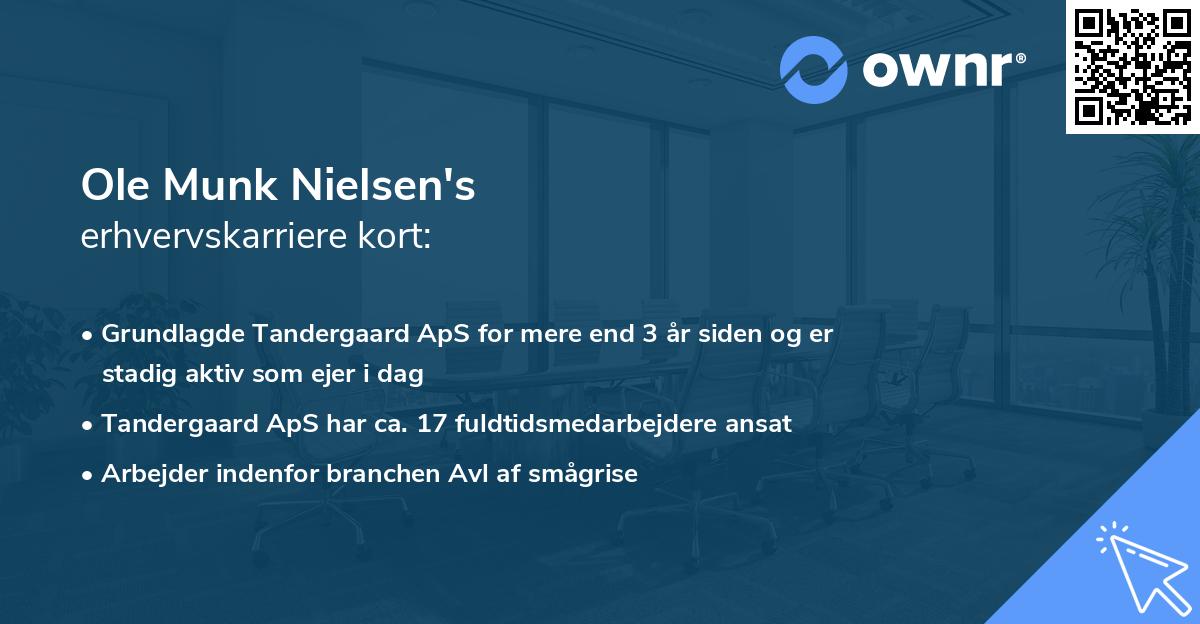 Ole Munk Nielsen's erhvervskarriere kort