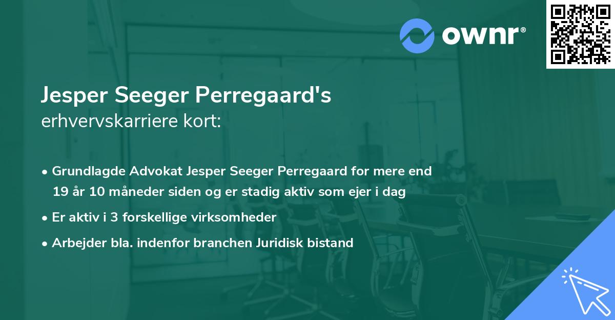 Jesper Seeger Perregaard's erhvervskarriere kort