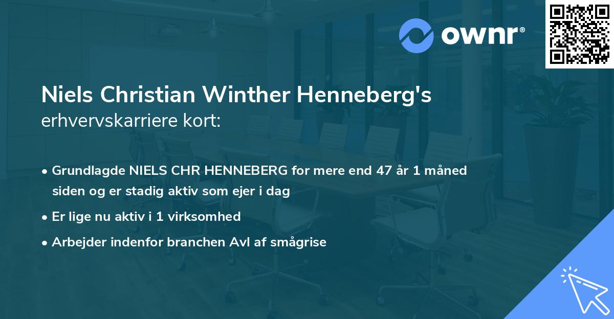Niels Christian Winther Henneberg's erhvervskarriere kort