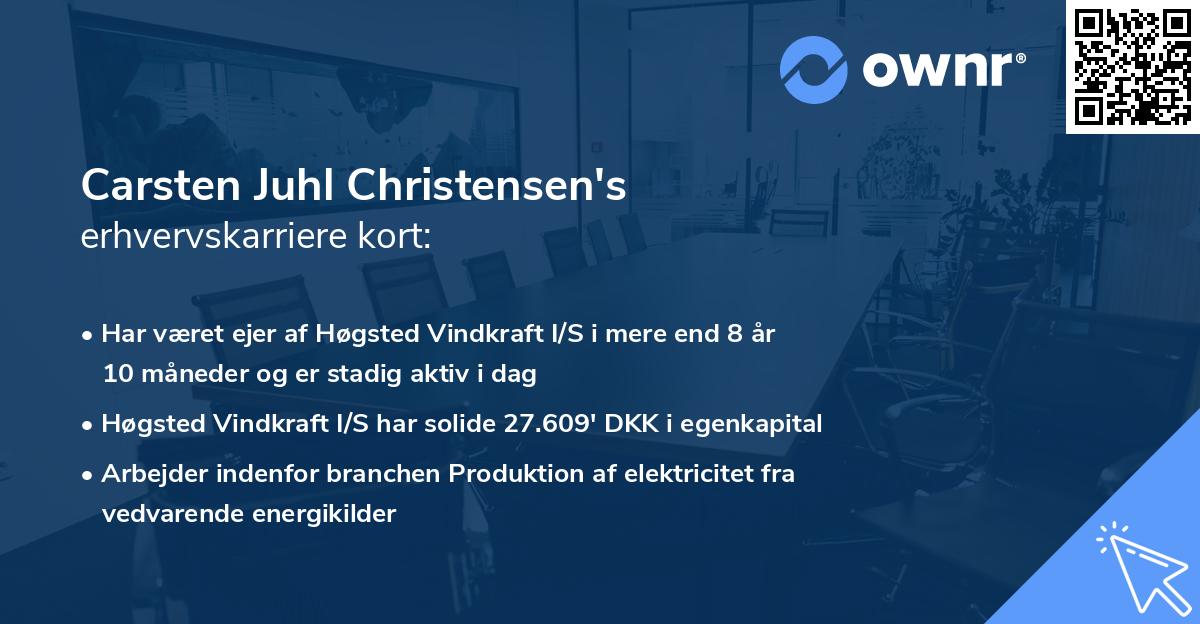 Carsten Juhl Christensen's erhvervskarriere kort