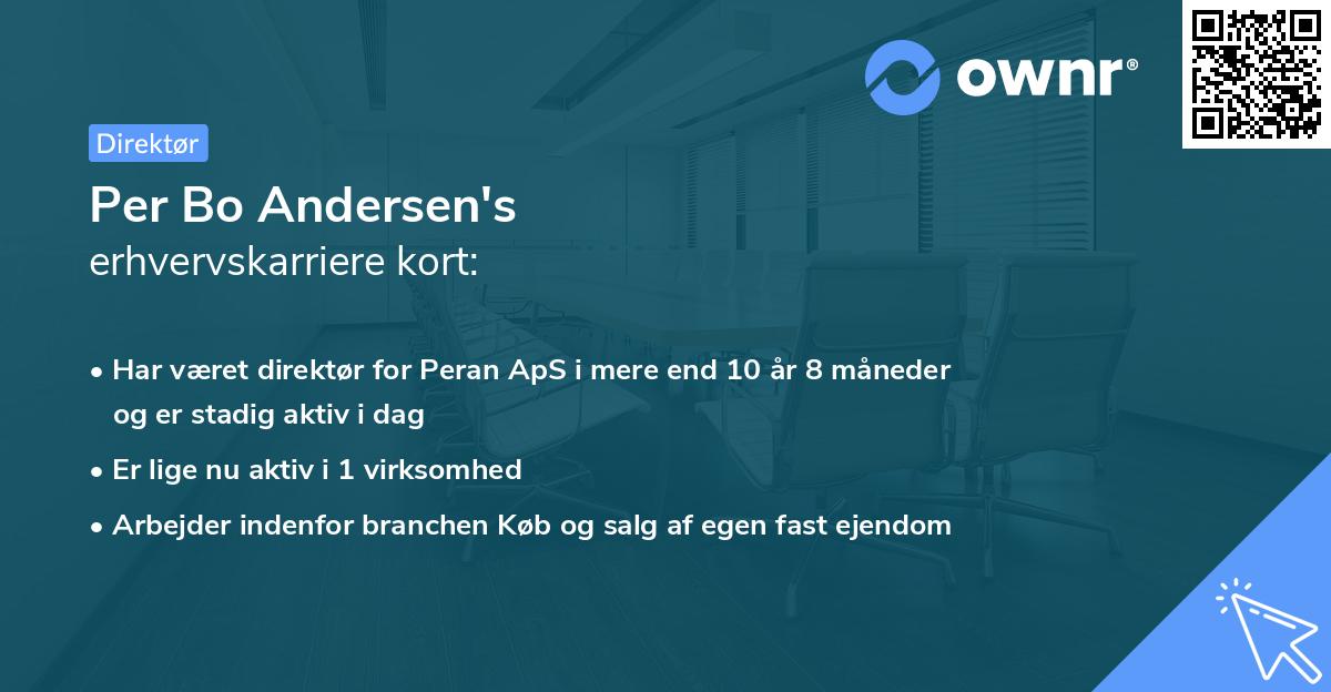 Per Bo Andersen's erhvervskarriere kort