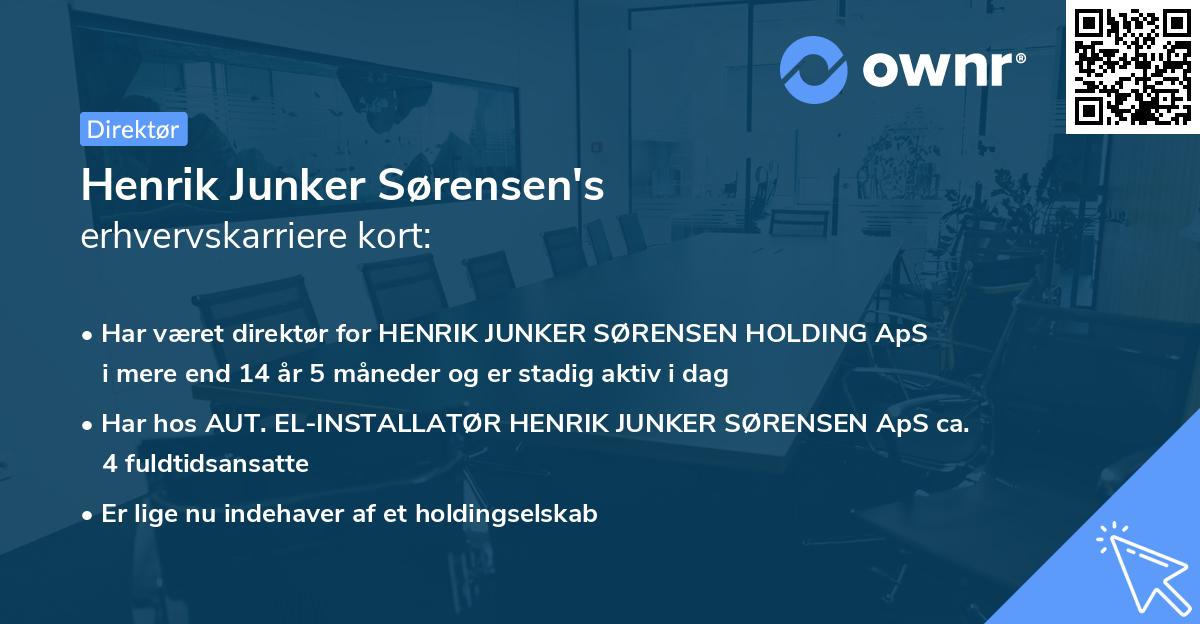 Henrik Junker Sørensen's erhvervskarriere kort