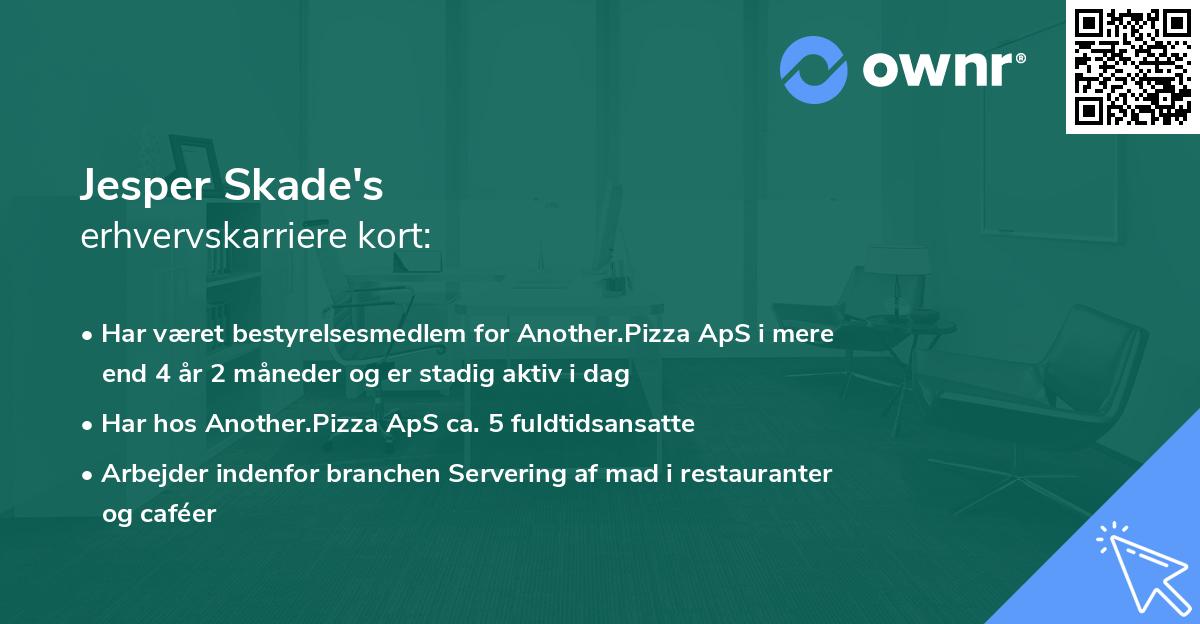 Jesper Skade's erhvervskarriere kort