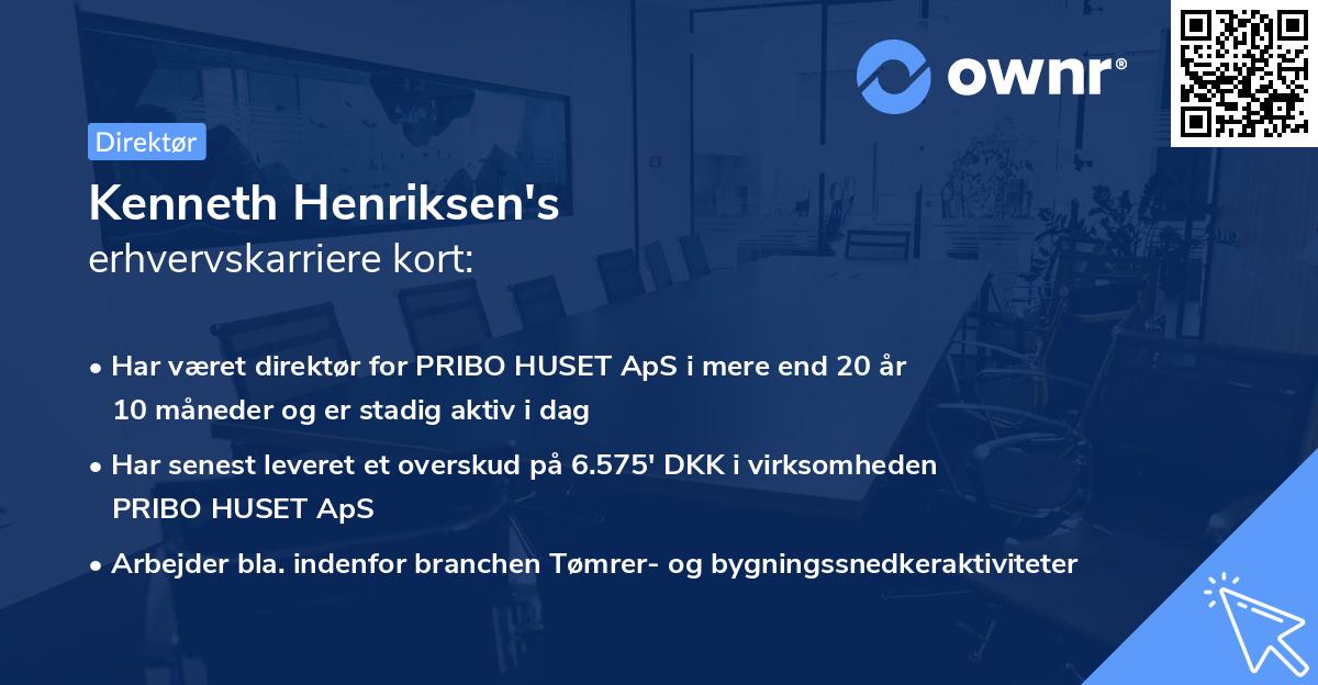 Kenneth Henriksen's erhvervskarriere kort
