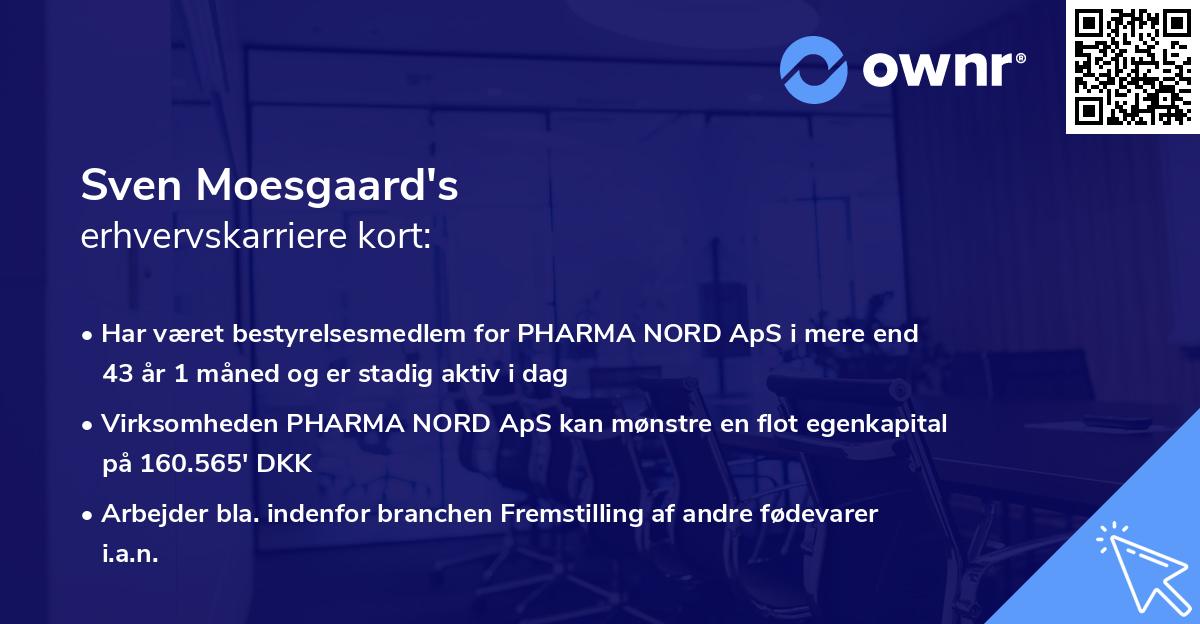 Sven Moesgaard's erhvervskarriere kort