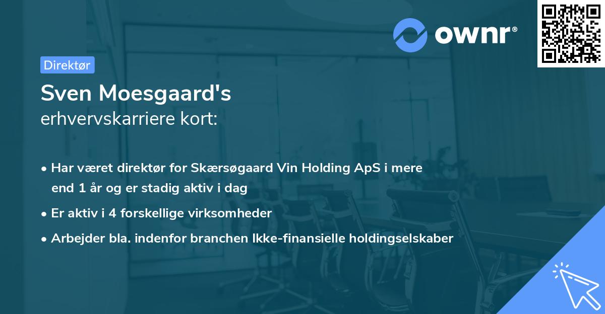 Sven Moesgaard's erhvervskarriere kort