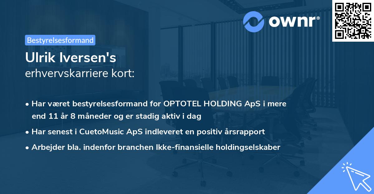 Ulrik Iversen's erhvervskarriere kort