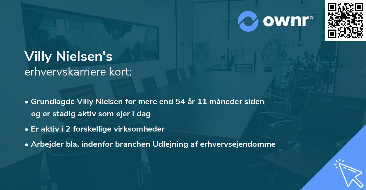 Villy Nielsen's erhvervskarriere kort