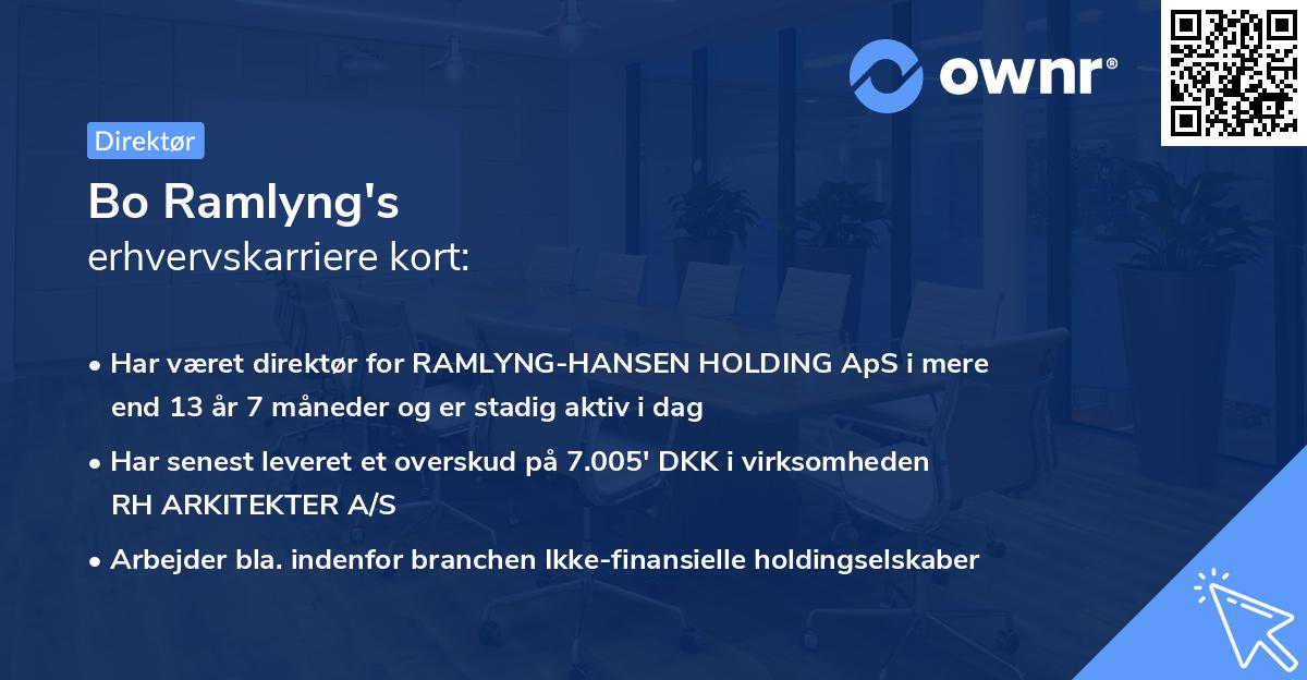 Bo Ramlyng's erhvervskarriere kort