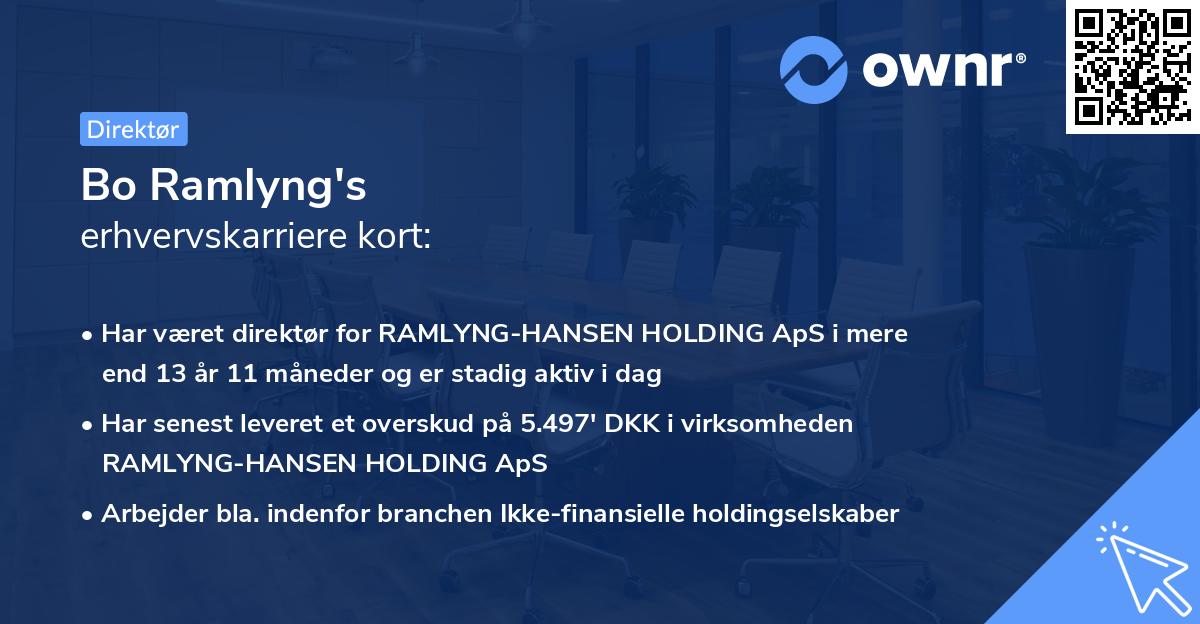 Bo Ramlyng's erhvervskarriere kort