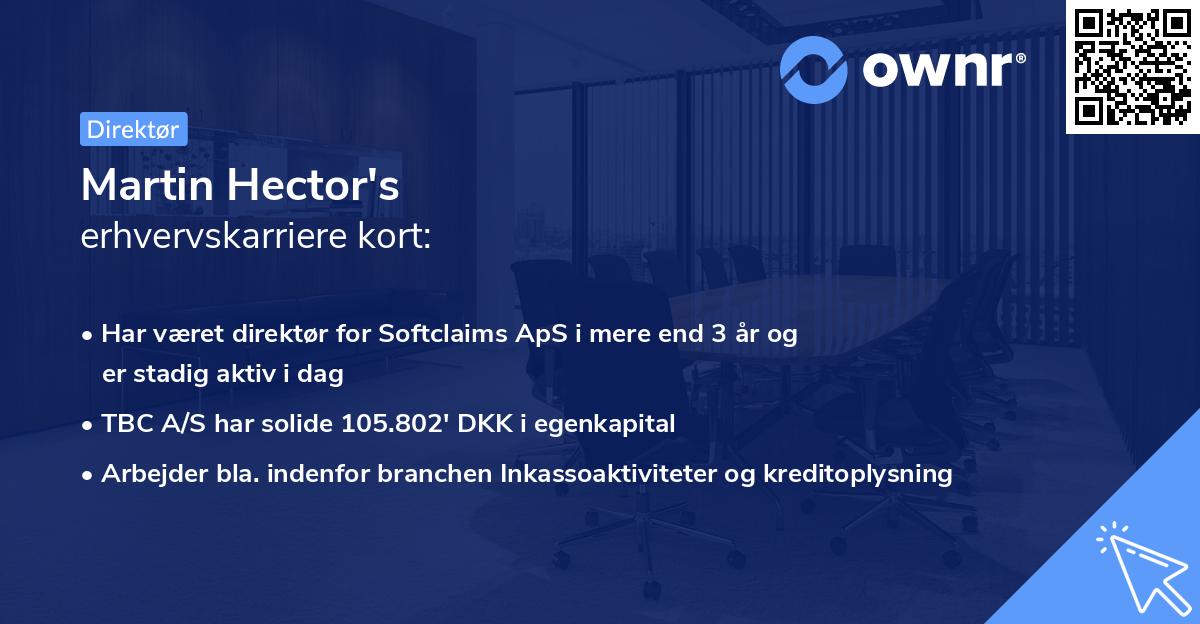 Martin Hector's erhvervskarriere kort