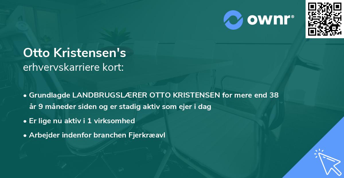 Otto Kristensen's erhvervskarriere kort