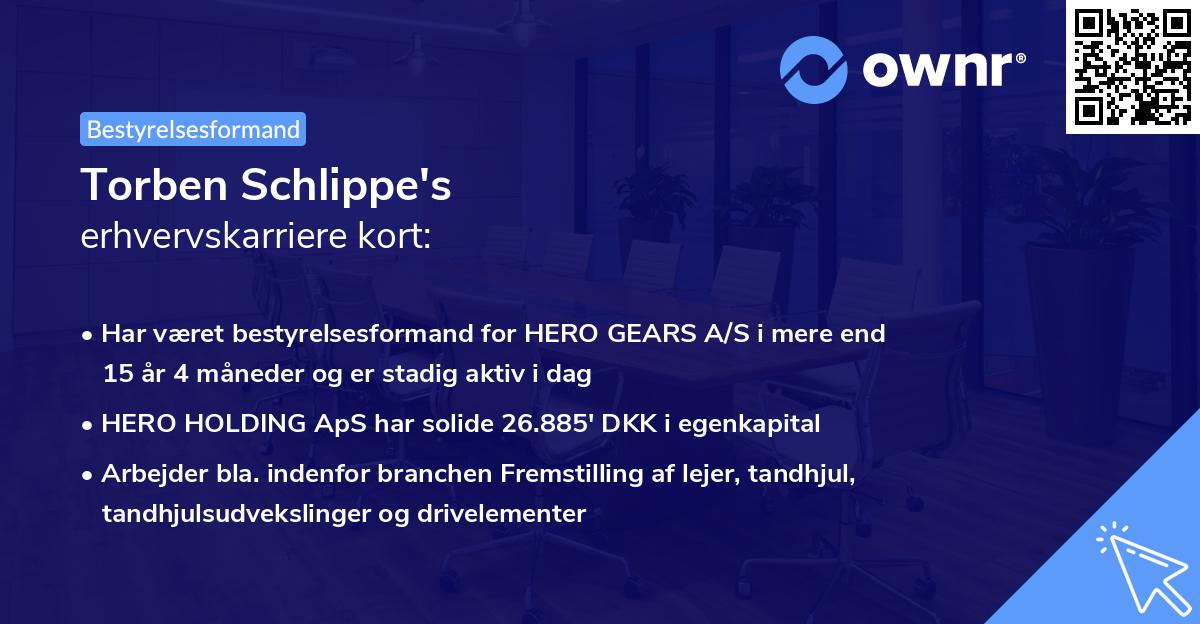 Torben Schlippe's erhvervskarriere kort