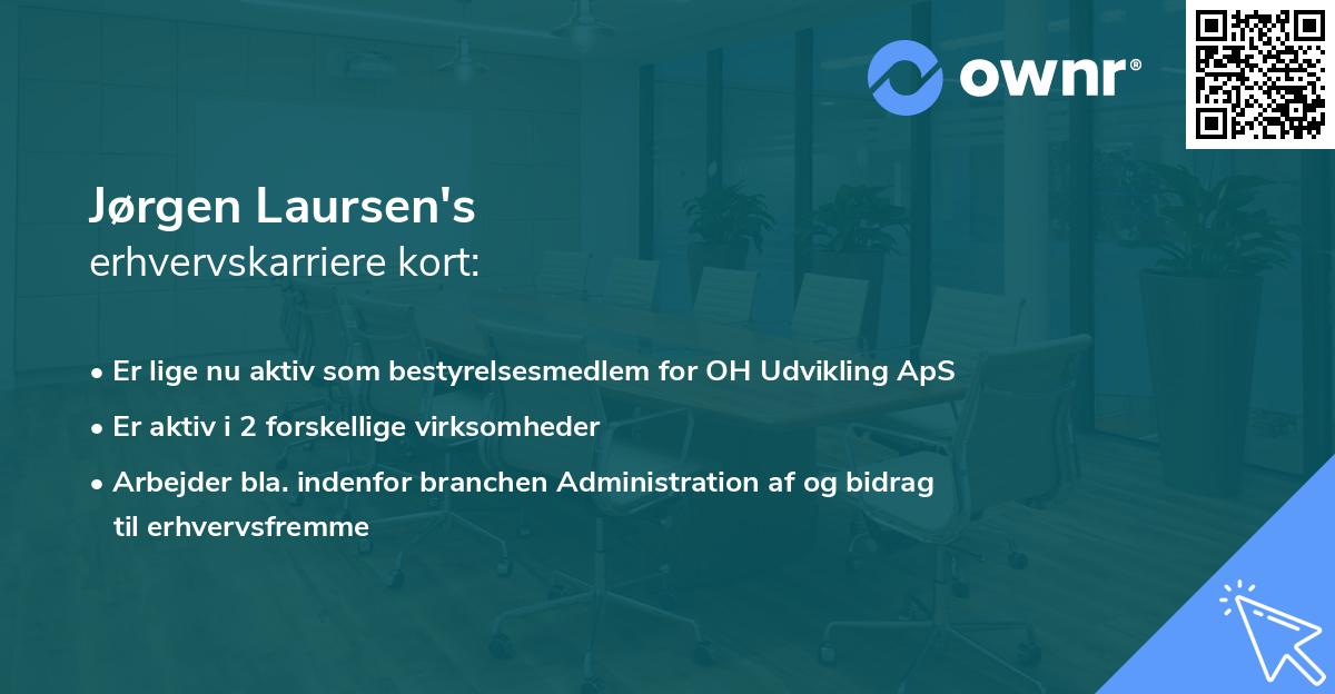 Jørgen Laursen's erhvervskarriere kort