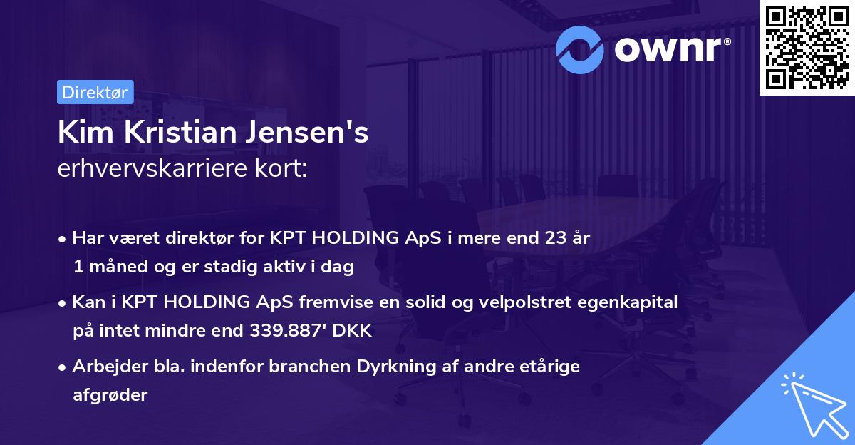 Kim Kristian Jensen's erhvervskarriere kort