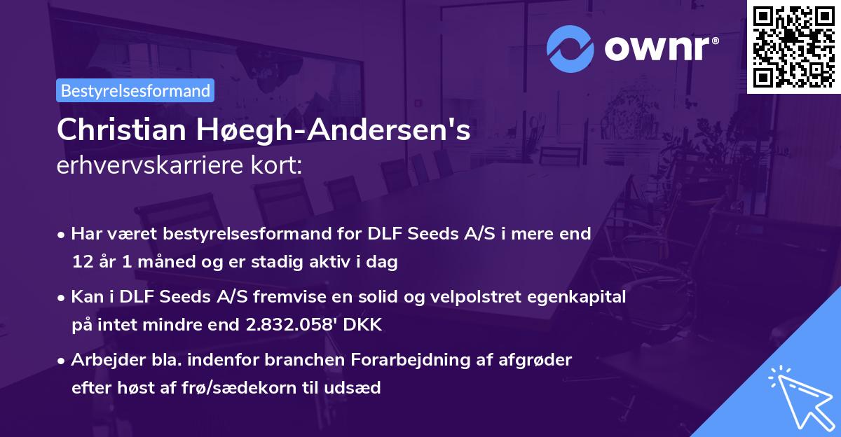 Christian Høegh-Andersen's erhvervskarriere kort