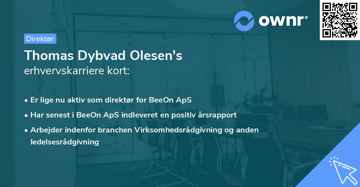 Thomas Dybvad Olesen's erhvervskarriere kort