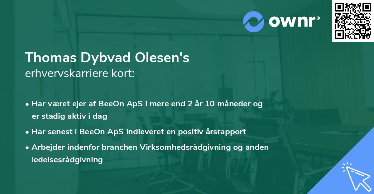 Thomas Dybvad Olesen's erhvervskarriere kort